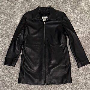 Alfani Outerwear Black Leather Coat